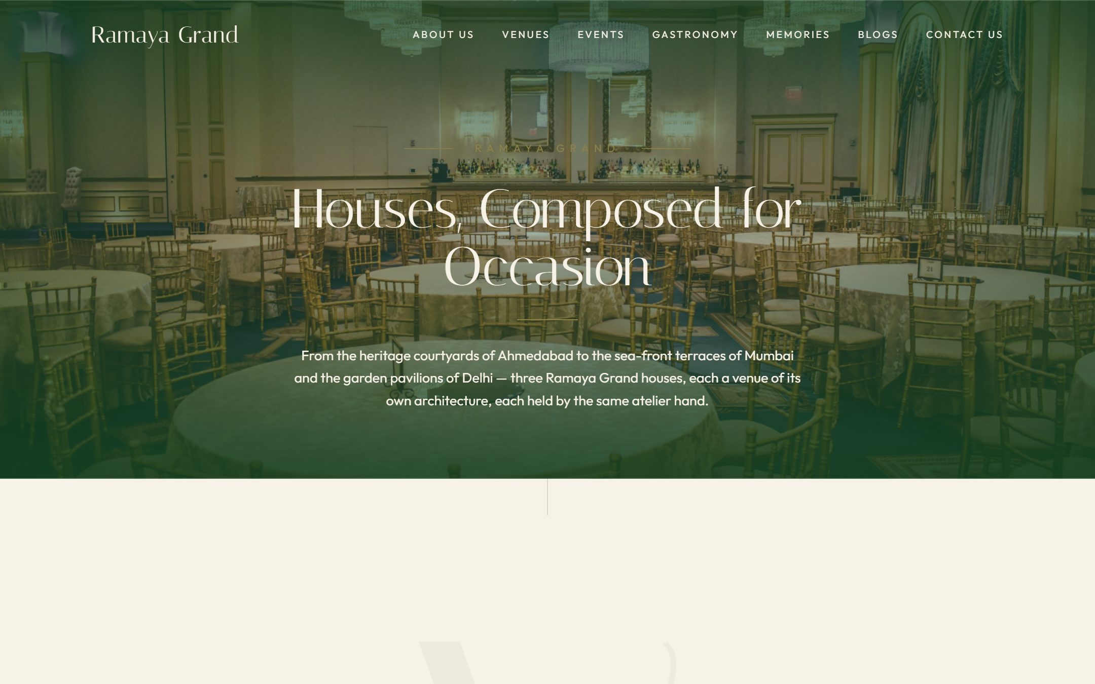 Venues page